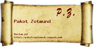 Pakot Zotmund névjegykártya